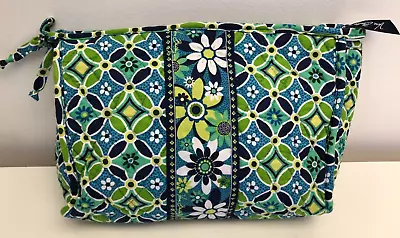 Vera Bradley Daisy Daisy Large Bow Zip Cosmetic Bag VGUC • $12.99