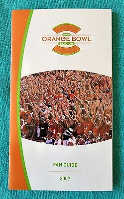 2007 - Miami Orange Bowl Stadium Fan Guide - Miami Hurricanes & Dolphins - Rare! • $14.95