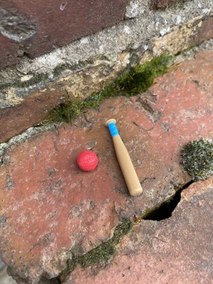 £3 • Buy Vintage Sylvanian Families Accessories Spares - Sports Day Rounders Bat & Ball