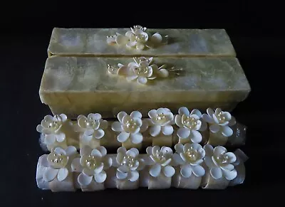 12 Mother Of Pearl Napkin Rings - 2 Boxed Sets Of 6 • $45