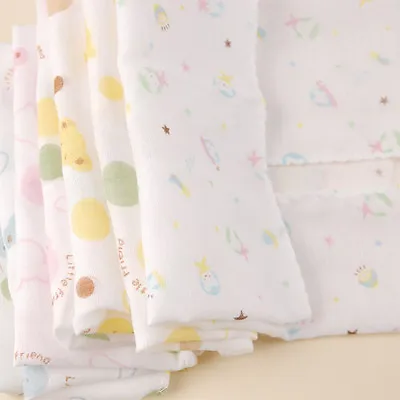 4x Baby New Born Gauze Muslin Square Cotton Bath Wash Cloths Bibs Towel 28*28 • £11.16