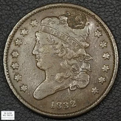 1832 Classic Head Copper Half Cent 1/2C - Damage • $50