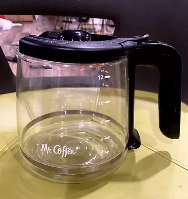 Mr. Coffee 12 Cup Replacement Glass Carafe Black Coffee Pot BVMC-EL1 Jwx27 • $15