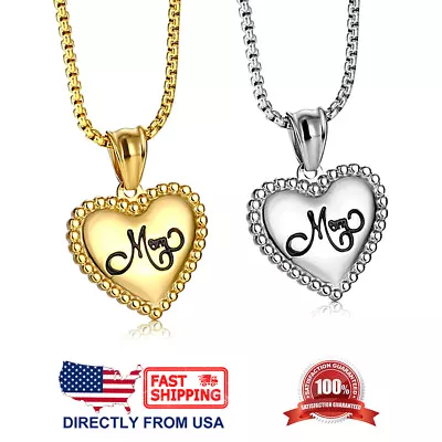 Women's Stainless Steel Love  Mom  Heart Pendant Necklace • $18.50