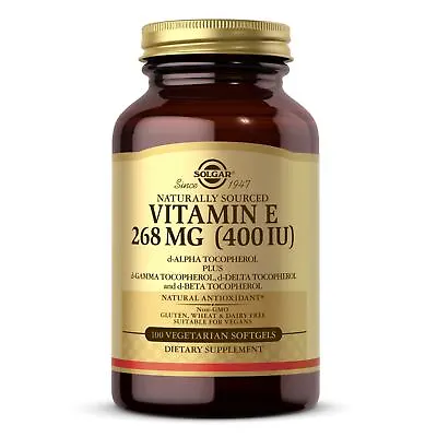 Solgar Vitamin E 268 Mg (400 IU) Vegan (d-Alpha Tocopherol & Mixed Tocopherols) • $23.54