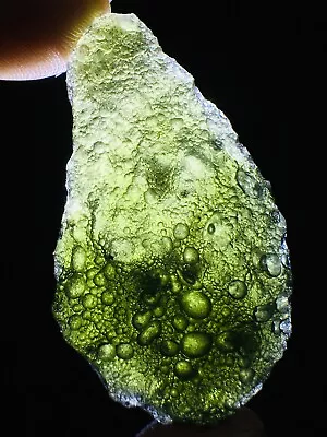 Meteorite Moldavite Green Impact Fragment Meteor Stone Space Asteroid+coa 46ct • $5.76