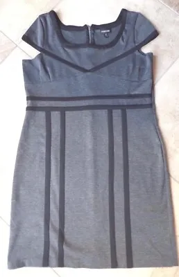 VOIR VOIR Women’s 14 Gray Short Sleeve Ponte Sheath  DRESS R • $14.99