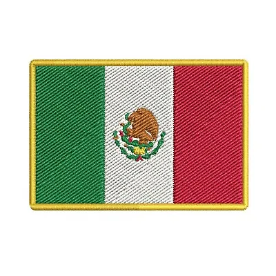 MEXICO FLAG Embroidered Iron-on PATCH MEXICAN EMBLEM Applique NATIONAL LOGO • $5.87