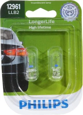 $7.65 • Buy Philips Lighting Pack Of 2 LongerLife Miniature Bulbs 12961LLB2 12V 5W