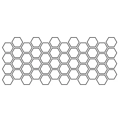 Car Hexagon Honeycomb Side Sticker Decal Graphic Adhesive Waist Line Decoration • £17.16