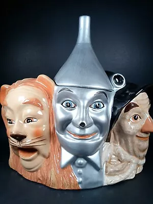 1997 Warner Bros. Wizard Of Oz Lion Tin Man & Scarecrow Head Cookie Jar IOB • $70