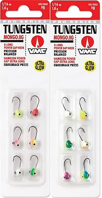 VMC TMJ Tungsten Mongo Jig Glow Kit 6 Baits On One Card Pick 1/16 1/32 Kit#1 2 • $14.49