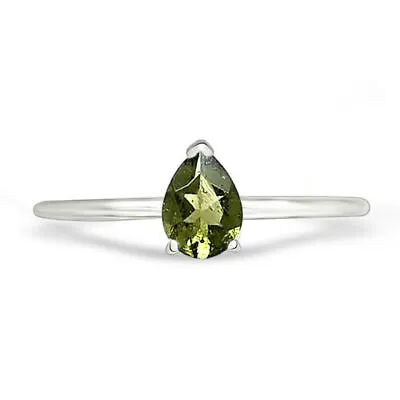 Top Graded Faceted Moldavite 925 Sterling Silver Ring Jewelry LJRBC301 (7) • $28.99
