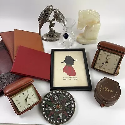 $24.46 • Buy Vintage Job Lot Curios Collectable Junk Drawer Onyx Purse Stud Box Clock Budgies