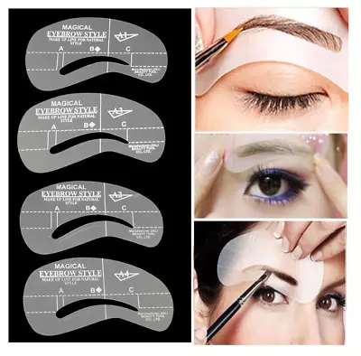  Templates Eyebrow Molds 4pcs / Set Get Your Perfect Eyebrows! • $18.38