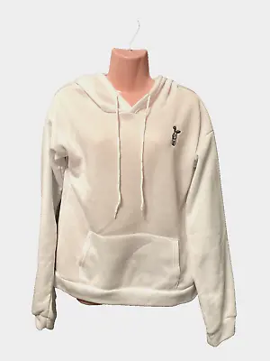 White Bunny Hoodie With Ears On Hood And Bunny Logo Size XL 14-16 New • £7.19