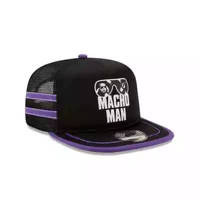 NWT NEW Era Hat Macho Man WWE The Golfer Foam Rucker SnapBack Black Purple Hat • $49