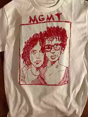 MGMT Band Music For Lovers White T-Shirt Cotton Full Size RM318 • $19.99