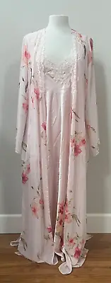 Valerie Stevens Negligee Nightgown Lingerie Dressing Robe Pegnoir Set Sz Large • $75