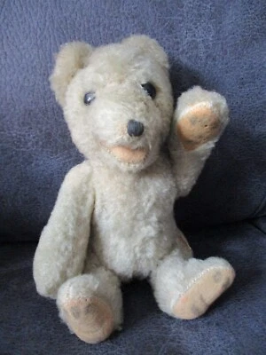 £19.50 • Buy OLD ANTIQUE/VINTAGE JOINTED TEDDY BEAR STRAW STUFFING? EX-GROWLING [s]