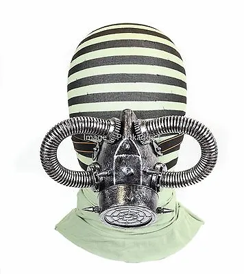 Gas Mask Respirator Antique Silver Punk Goth Cyber Halloween Steampunk Party • $16.99