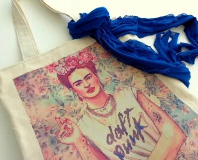 $12.95 • Buy Frida Kahlo Tote Bag, Natural Cotton Tote Bag, Shoulder Light Bag 
