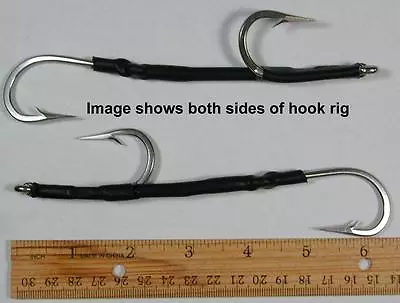 2 Size 7/0 7691S Double Hook Rig  Wahoo Tuna Dorado Marlin Lures Big Game Rigs • $12.99