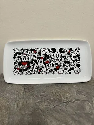 DISNEY All Over Mickey & Minnie Mouse Platter / Rectangular Serving Tray 13x7” • $12