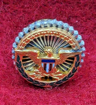 Post Vietnam US Secretary Of Defense Mini-lapel Pin Size Sterling Marked Badge. • $9.99