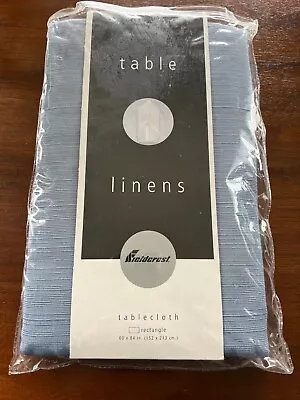 Fieldcrest Rectangle Tablecloth 60in X 84in New Stone Color (blue/gray) • $10