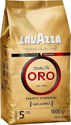 Lavazza Qualità Oro 100% Arabica Medium Roast Coffee Beans Pack Of 1 Kg • £14.14