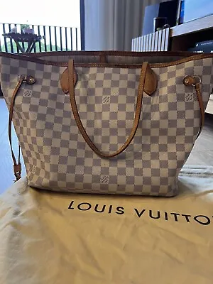 Louis Vuitton Neverfull Tote MM DAMIER AZU • $1350