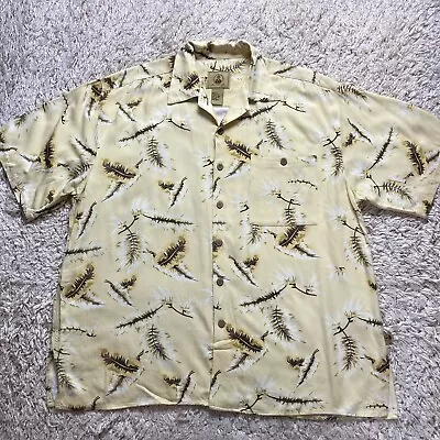 Joe Marlin Shirt Mens XL Multicolor Floral Rayon Hawaiian Short Sleeve Button Up • $7.95