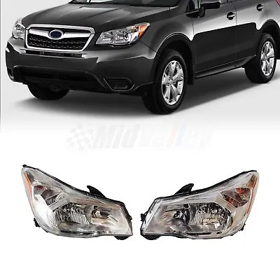 Headlight Set Driver & Passenger Side W/ Bulb Fits 14-16 Subaru Forester • $130.68