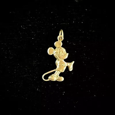 Vintage Official Walt Disney Mickey Mouse 14k Yellow Gold Pendant 1.8g • $129.99