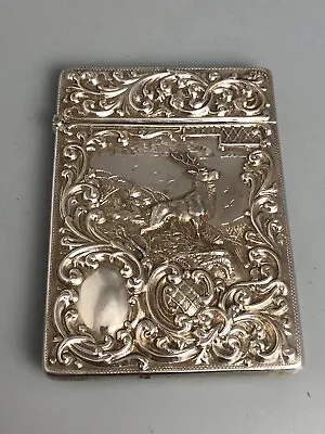 Edwardian Solid Silver Card Case Crisford & Norris Birmingham 1902 BLZX • $505.30