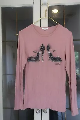 Miss Grant Mauve Sequins Embellished Tshirt Teenage Youth Girls 16 Long Sleeve • $30