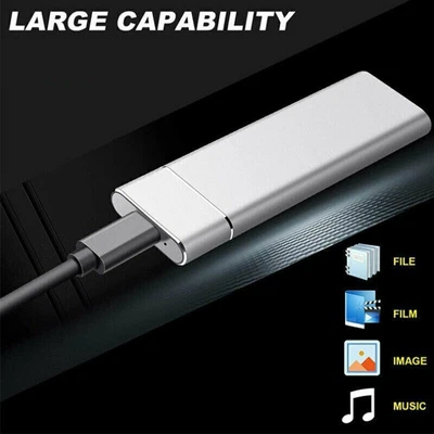 $36.35 • Buy Mobile Solid State Drive Portable External Hard Drive Disk Case SSD Ultra Speed