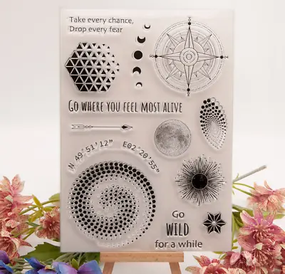 £3.89 • Buy Stars Universe Silicone Clear Stamp For Scrapbooking Embossing Card Craft