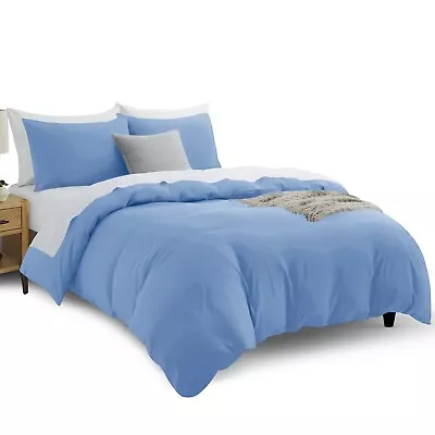 3 Piece Duvet Cover Set 1800 Series Ultra Soft Queen Size Cover For Comforter • $21.24