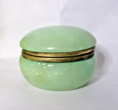 Vintage Italian Genuine Alabaster Hinged Pill Trinket Powder Box • $29.99