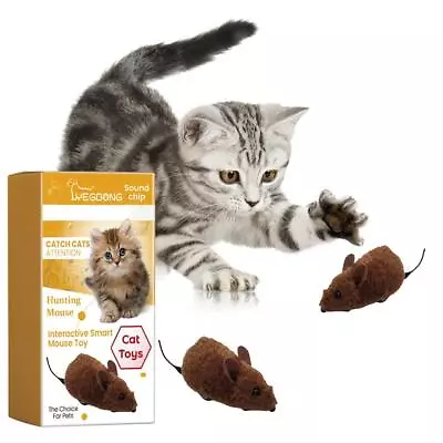 Automatic Cat Toys Interactive Cat Toys Mice For Indoor Cats/Kittens Cat Toys❀ • £3.90