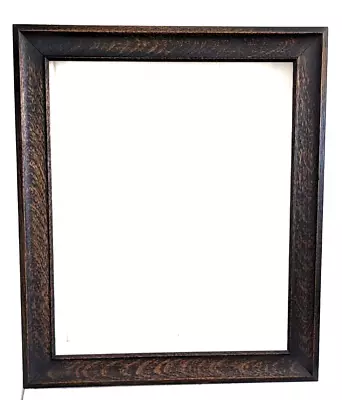 Antique Mission Art & Crafts Quartersawn Solid Fumed Dark Oak Frame Fits 18x15  • $165