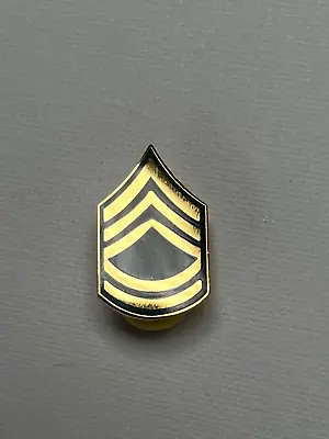Us Army Sergeant First  E-7 Brass On Od Green  Hat Pin Measures 1 & 1/8 Inches • $8.90