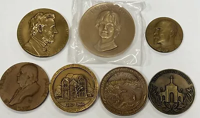 Presidential Commemorative Historical Events Large Bronze Medals Lot Of 7* • $19.99