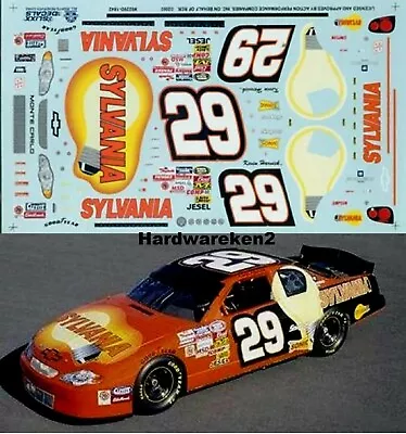 Nascar Decal #29 Sylvania 2002 Bgn Monte Carlo Kevin Harvick Slixx 1/24 • $3.25