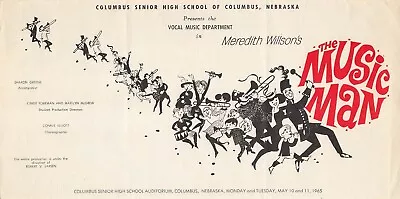 Columbus Senior High School 1965 The Music Man Program Nebraska 18x12 In • $29.99