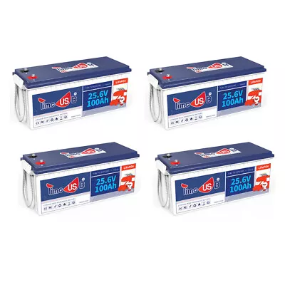 4Pack Timeusb 24V 100Ah LiFePO4 Lithium Battery With 100A BMS For RVs Off-Grid • $1959.96