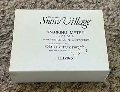 NOS Department 56 The Original Snow Village Parking Meter Set Of 4 #5178-0 • $10