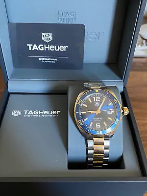 TAG Heuer Formula 1 Two Tone Gold Plated Men's Watch WAZ1120 Full Set • £116